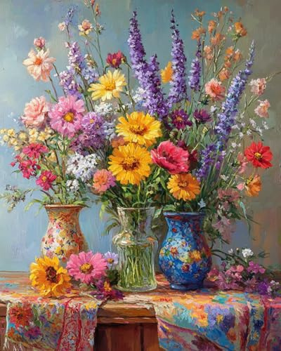 MBYAUYN Diamond Painting Erwachsene, DIY Diamond Painting Flowers 30 x 40 cm, 5D Diamant Painting Bilder, as a Gift and Home Wall Decoration