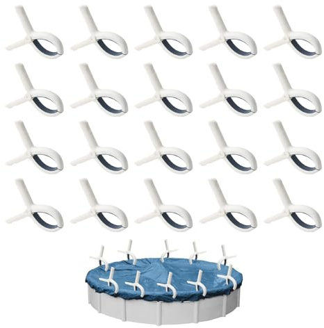 20 Pièces Pince pour Bache Piscine, Pince de Fixation de Bache Piscine | Pince Bache Piscine, Pinces à Forte Tension pour Bâche de Couverture, Clips Bache Piscine, Pinces pour Piscines Hors Sol