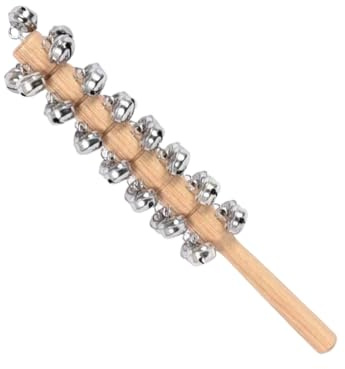 Glöckchen mit Glöckchen für Percussion Shaker mit Glöckchen – Musikglocken mit Holzgriff für Jungen und Mädchen, Klassenzimmer, Kindergarten, Kindergarten, Spiel