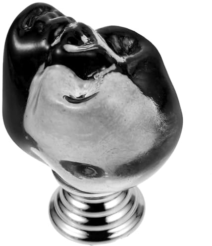 CLISPEED Skull Head Cabinet Knob, Furniture Knob, Metal and Crystal, Modern Style, Easy to Install, for Wardrobe, Drawer and Glass Door