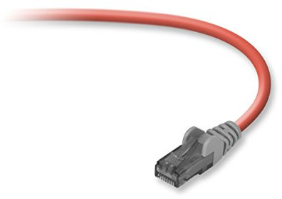 Belkin Cable RJ-45M cruzado Cat6 de 3 pies, rojo (A3X189-03-RED-S)