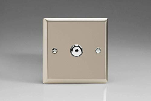 Varilight Satin Chrome Classic V-Pro IR 3 Gang 3 x 100W LED Multi-Way Remote/Touch Control Dimmer Master Unit