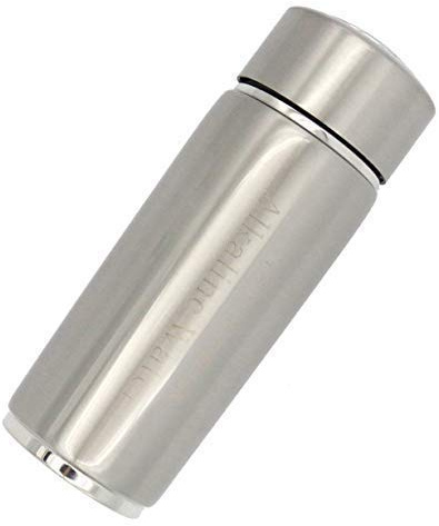 Water Flask Borraccia Alcalina Portatile – Filtro Acqua Ionizzatore pH 7,5-9,5, Bottiglia Acciaio Inossidabile con Filtro Sostituibile, Salute e Benessere in Viaggio, 380ml Argento