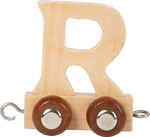Buchstabenzug | Wunschname zusammenstellen | Holzeisenbahn | EbyReo® Namenszug aus Holz | personalisierbar | auch als Geschenk Set (Buchstabenzug R)