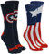 Marvel Captain America Herren Athletic Crew Socken, 2 Paar, Schuhgröße 39-47