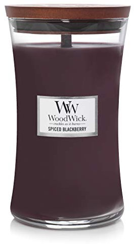 WoodWick Hourglass große Duftkerze mit PlusWick Innovation, Spiced Blackberry