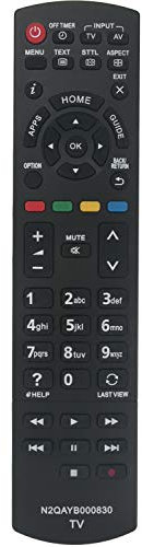 ALLIMITY N2QAYB000830 Telecomando Sostituito per Panasonic Viera LCD LED TV TX-L32EN63 TX-50AS500Y TX-39ASW504 TX-42AS500E TX-42AS600EW TX-L42E6EK TX-39AS600Y TX-39ASW604 TX-42AS500Y TX-42AS600Y
