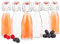 MamboCat Lot de 6 bouteilles en verre vides à remplir - 200 ml - Bouteilles à liqueur à remplir soi-même - Avec bouchon à étrier - Tête en porcelaine avec joint en caoutchouc