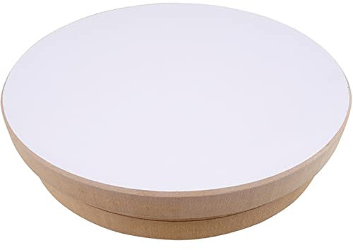 KUNSTIFY Ruota del vasaio Ceramica Ruota Rotondo 20cm di Diametro, Altezza 5 cm MDF Giradischi per L'Arte della Ceramica Fai da Te Artigianato Argilla Figure Ciotole ceramiche