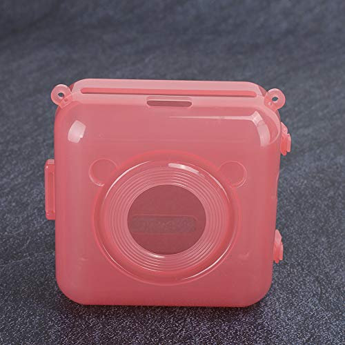 Tasche Schutzhülle Für Peripage Pocket Thermodrucker, Tragetasche Reisetasche aus PC Material für Peripage/Bluetooth Telefon Pocket Thermischer Haftnotiz Barcode Drucker(Rosa)