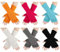 6 Paar Warme Halbfinger Handschuhe Elastisch Strick Fingerlose Handschuhe 8,6 Zoll Bunte Weiche Handschuhe für Täglichen Gebrauch im Winter