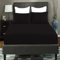 British Home Bedding Percale Extra Deep 16inch/40CM Fitted Sheet - Easycare Non iron and Anti Wrinkle Easy Iron Deep Fitted Sheet (Black, Double)
