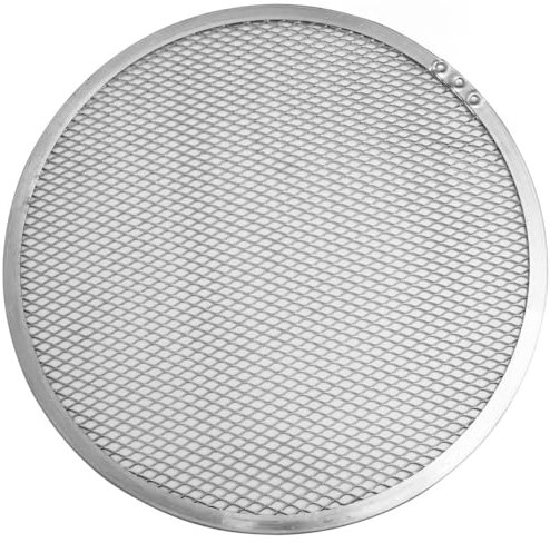 FM Professional 28087 Plaque à pizza perforée en alu 33 cm, plaque pour pizza surgelée, plaque de cuisson pizza 4 fromages, Aluminium, 33 cm