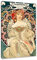 Pixxprint Alfons Mucha - Frau umringt von Blumen, Größe: 60x40cm, Leinwandbild, fertig gespannt, Wandbild, Dekoration, Kunstdruck, kein Poster