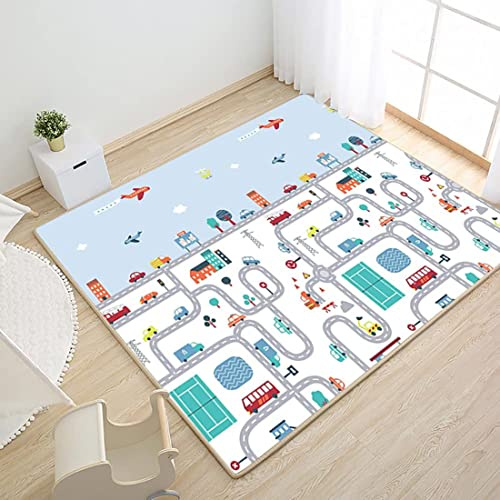Skrsila Baby Spielmatte Krabbelmatte Faltbare Babyspielmatte Doppelseiten Spielbar Kinder Spielteppich, XPE Material, Ungiftig, Wasserdicht, Anti-Rutsch, BPA Frei, 120 x 180 x 0.5cm