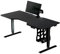 LeetDesk Dark Gaming Tisch in Schwarz - Elektrisch Höhenverstellbarer Schreibtisch - Computertisch - Ergonomisch - Minimalistisch - 180x80 cm - Cockpit