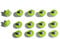 STUDIAMONDS TPU Studs- 14xFußballstollen Standardgewinde-Gummistollen für Fußballschuhe (Transluzent Grün)
