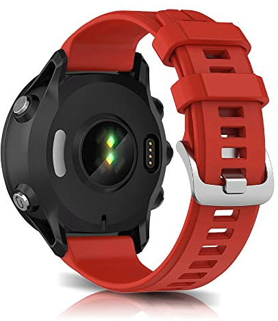 KoGiio QuickFit 22mm Cinturino per Garmin Forerunner 955/Forerunner 945/Forerunner 935, Morbido Silicone Sportivo Cinturino per Garmin approach S62/approach S60/instinct 2/ instinct/Descent G1-Arancia