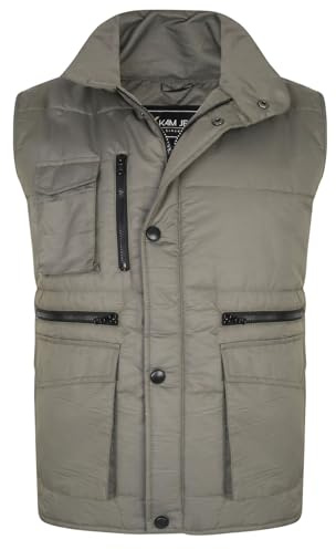 Kam Men's Military Multi Pocket Gilet Jacket Size 2XL to 8XL