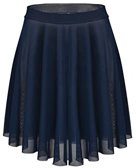 Dance Elite - Gonna da Ballo al Ginocchio per Le Donne - Gonna Classica da Balletto, Navy, XL
