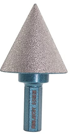 MINLAYCUT Diamond Beveling Chamfer Bits 35mm Diamond Cone Tile Bit Countersink Drill Bits Hex Shank for Enlarging Trimming and Existing Holes