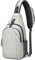 G4Free Sling Bag Rucksack, Diebstahlschutz, Brusttasche, Umhängetasche, Crossbody, Fitnessstudio, Tagesrucksack mit Kopfhörerloch für Outdoor, Radfahren, Reisen, Wandern, Herren und Damen, grau und