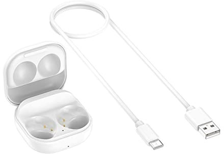Bianco Senza Fili Bluetooth Cuffie Scatola di Ricarica per Samsung Galaxy Buds 2 Auricolari