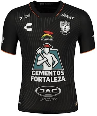 Charly Herren Fußball 23/24 Pachuca Heim- und Auswärtstrikot – fängt das Vermächtnis und die Eleganz von Los Tuzos Soccer Victories ein, Away - Schwarz, Klein