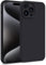 MyGadget Cover per iPhone 15 Pro Max - Custodia in Silicone Morbido a Doppio Strato – Case con Protezione Fotocamera & Fodera Interna Antigraffio - Nero