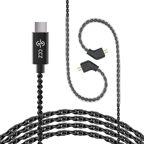 YINYOO CCZ Melody IEM - Cable USB tipo C mejorado, cable de repuesto original desmontable para auriculares Kbear ks1 ks2 Lark Robin Rosefinch ccz Coffee Bean Warrior