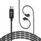 KBEAR KS1 IEM Cable, Type-C USB C Earbuds Cable, KBEAR CX01 OFC in Ear Monitor Headphone Extension Cords for CCZ DC01 Pro, DC02, DC03, MC02, Melody, KS2, Coffee Bean(TFZ-Pins without Mic, Black,1.2m)