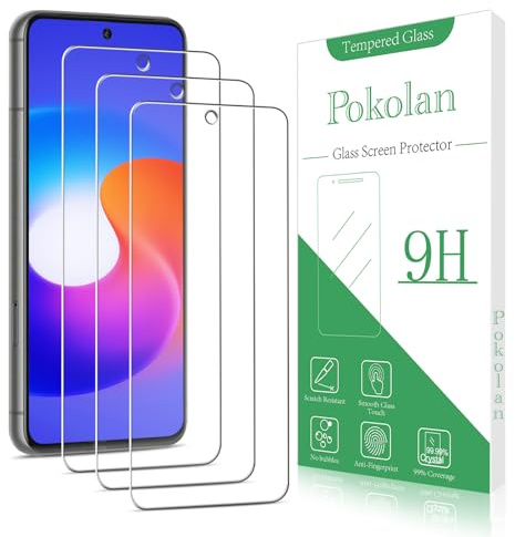 Pokolan Lot de 3 Verre Trempé pour Google Pixel 8 Film Protection écran | Dureté 9H, 0,33mm HD Ultra Transparent, Sans Bulles, Anti-Rayures, Installation Facile