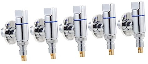 Hemobllo 5St Waschmaschine Wasserhahn Eckventile 1/2 Zoll Crimp-Waschmaschine Absperrventile für Waschmaschinen bleifreie Absperrventile gewidmet Wasserventil Kugelhahn Zubehör Waschbecken