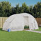 GuyAna Serre avec Cadre en Acier Blanc 10 m² 5x2x2,3 m,Carport Abri Voiture,Serre Tunnel