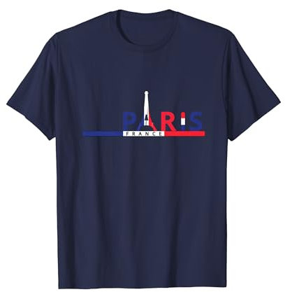 Paris Tour Eiffel Souvenirs Evénements France Drapeau I Love Paris T-Shirt