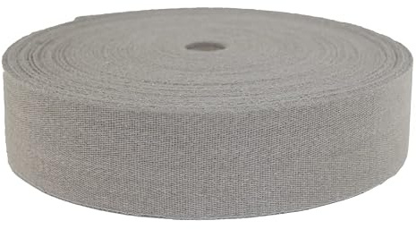 Gepotex Gurtband aus Leinen/Leinengurtband/Leinenköpergurt - Breite 70mm - Länge 50 Meter- hergestellt aus naturbelassenem Leinengarn, biologisch abbaubar und umweltfreundlich