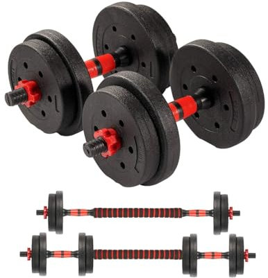 OWIJI Set Manubri Palestra Regolabili Componibili Fitness Casa Multifunzione Allenamento Completo 10 Kg Adatto Uomini Donne Allenamento Palestra Completo Versatile