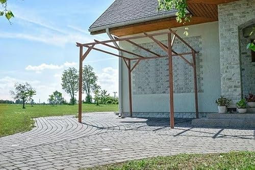 Outdoor Garden Pergola Structure, 3.6m x 3.3m, Pressure Treated Timber