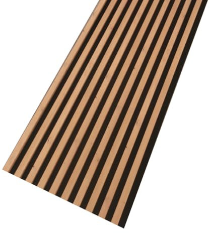 MEBANO. Akustikpaneele Holz 265 x 53 cm, Farbe: Eiche Artisan Wandpaneele, Holzpaneele Wand, Moderne Lamellenwand auf Filz, MDF Wandverkleidung