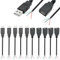 VISSQH 10 Pièces(5 Paires) câble mâle Femelle USB 4 Broches Connecteurs soudable câble USB rallonge de câble,pour réparation de Remplacement DIY (30cm)