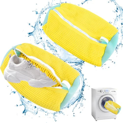 KBIBCK 2 Pezzi Sacchetti per Scarpe Lavanderia, sacchetto scarpe lavatrice, Borsa da Biancheria per Scarpe, Riutilizzabile Borsa per Lavaggio Scarpe di Sportive