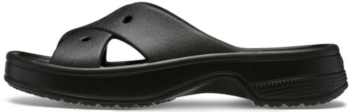 Crocs Women Slide,Classic Womens Cross Strap,Black,5 UK Women