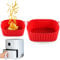 CHEFZOCO Molde Silicona Cuadrado para Freidora de Aire, Accesorios Freidoras de Aire, Recipiente de Silicona Cuadrado para Freidora, Antiadherente, Apta para freidoras de 4 a 5 litros, Silicona, Rojo