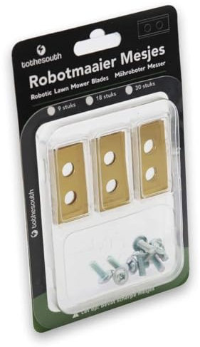 18x To the South® Robot cortacésped cuchillas de titanio adecuadas para cortacéspedes Robot Kress - 18 unidades