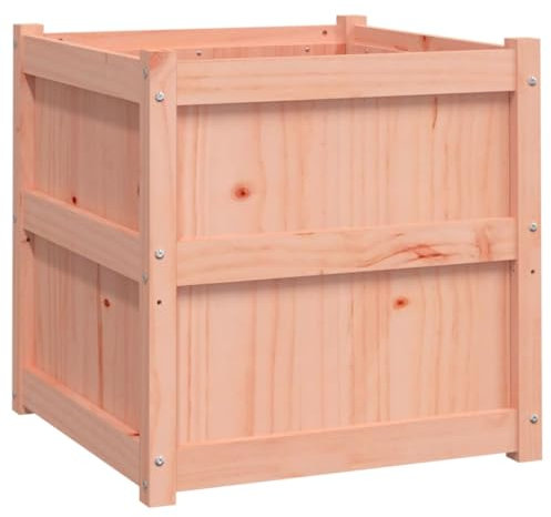 Makastle Jardinière en Bois Rectangulaire Lit Surélevé, Bac à Fleurs Jardin, Exterieur Plante Lit, Pot de Fleurs sur Pieds, Pot de Plantes, Exterieur Potager Jardin, 60 x 60 x 60 cm