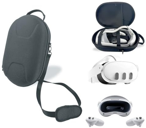 Cymwer Hard Carrying Case for Quest 3/Pico 4 Ultra VR Accessories, Travel Storage Bag for VR Gaming Headsets Head Strap and Touch Controller Accessories