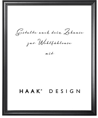 Haak Bilderrahmen Barockrahmen Kailey Schwarz (matt) 60 X 80 cm (PUZZLEFORMAT) Rahmen für Puzzle Bilder Poster Barock