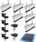 Zaxiva Solarmodul Halterung Set Kit,12cm Schienen Zubehör,Schwarz Verstellbar Halterung,Solar Befestigung Flachdach Anwendbar Solarmodule 30-35mm,Flachdach Trapezblech Blechdach,Solarpanel Halterung