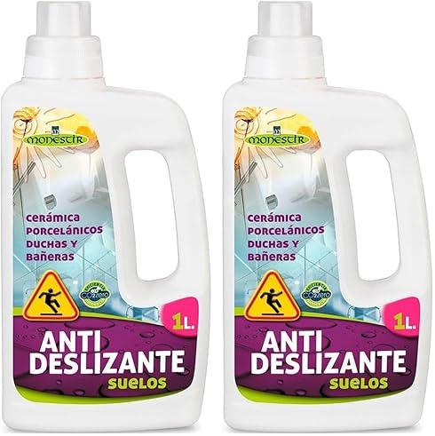 Monestir Antideslizante Suelos, Cerámica, Porcelánico, Bañeras y Duchas 1L (Paquete de 2)