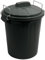 AC - Cubo de basura de plástico con tapa y asas metálicas, contenedor residuos, papelera, reciclaje, fabricado en España (Gris Oscuro - 7 litros - 30,2 x 23 cm)